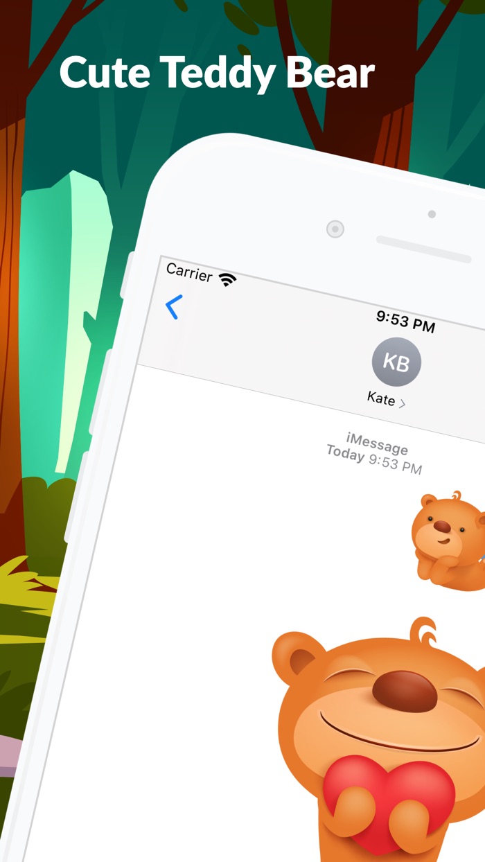 Teddy Bear 3D Stickers App