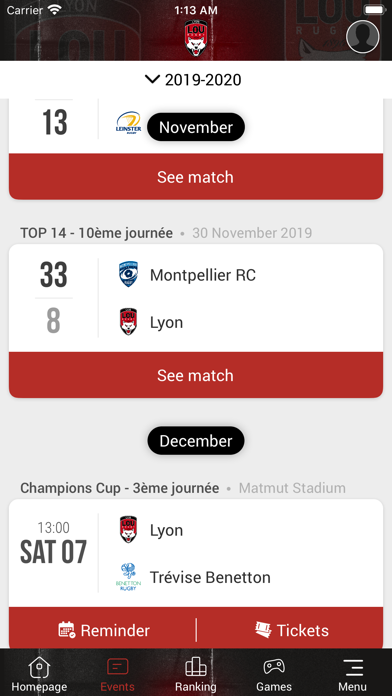 LOU Rugby - Appli officielle screenshot 2