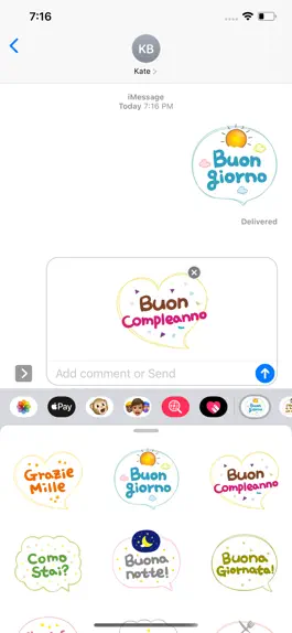 Game screenshot Pastel Bubble Talk for Italian apk