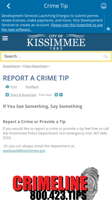 Screenshot #2 pour Kissimmee Police Department