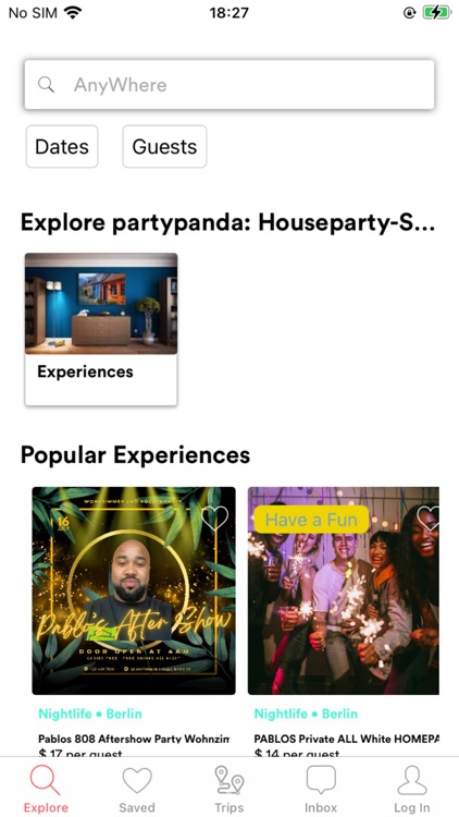 partypanda: Houseparty-Sharing