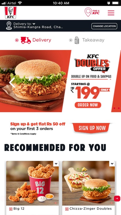 KFC online food ordering screenshot-5
