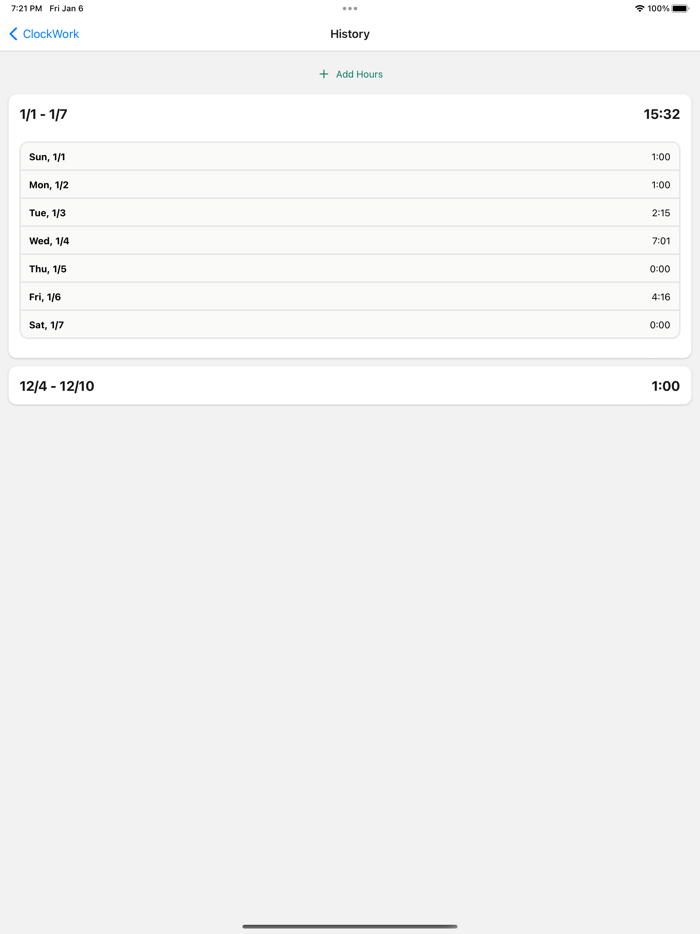 ClockWork Time Tracker