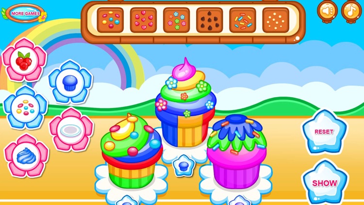 Cooking colorful cupcakes game screenshot-7