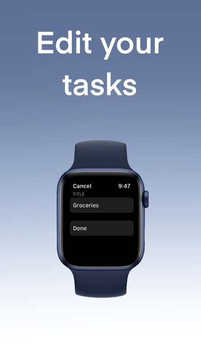 Screenshot #1 pour ScrollTask - Watch To-Do List