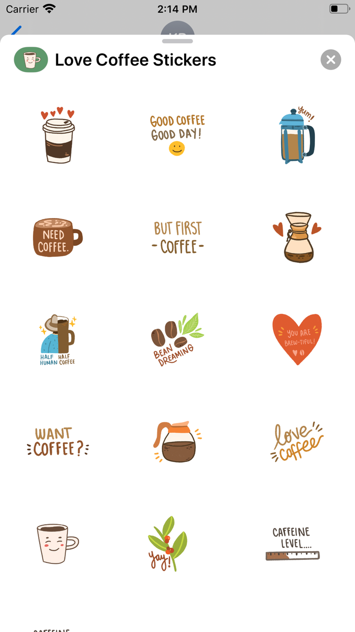 Love Coffee Stickers