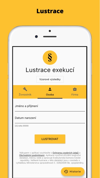 Lustrace Osob a Firem