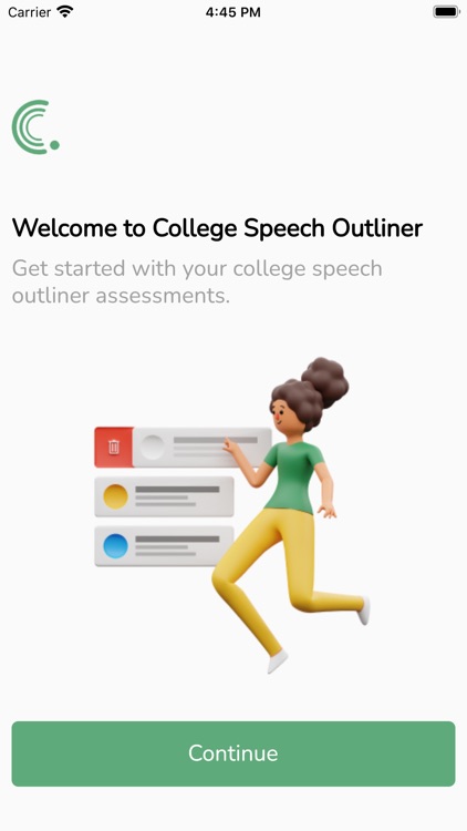 College Speech Outliner App
