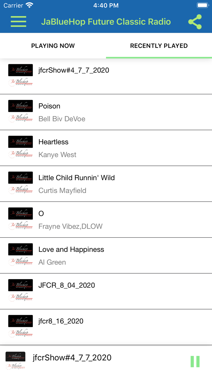 JaBlueHop Future Classic Radio