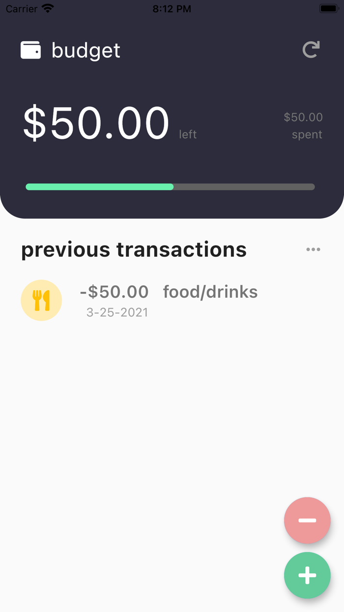 buddy - a simple budgeting app