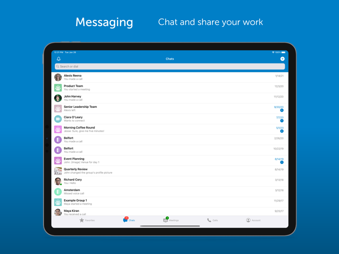 StarLeaf chat, meet and call