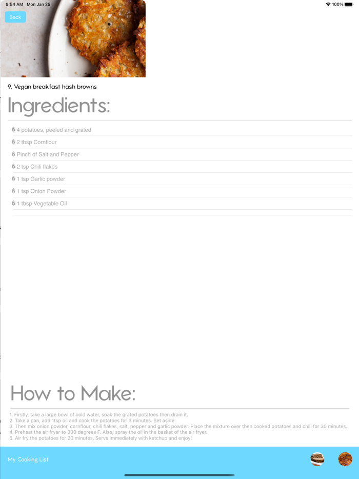 Recipe for Insta Pot Air Fryer