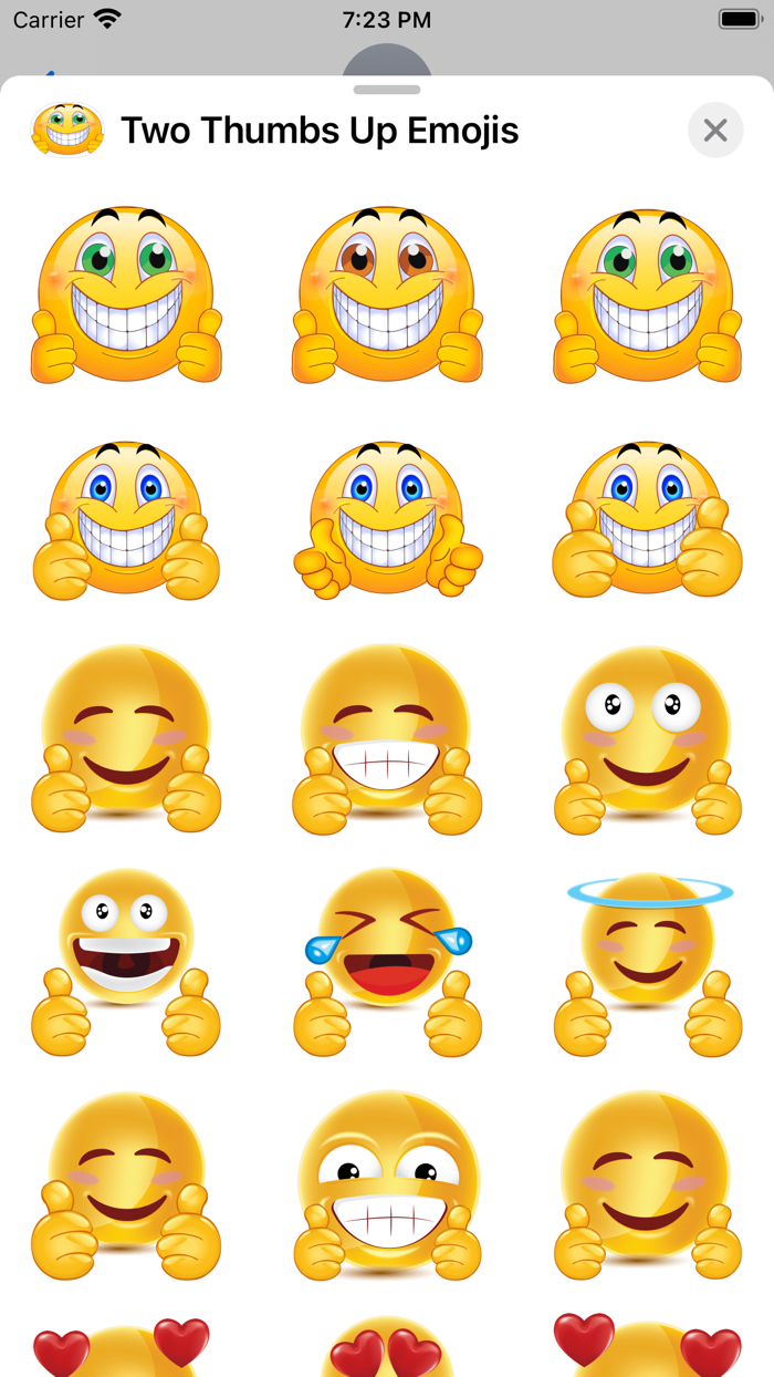 Two Thumbs Up Emojis