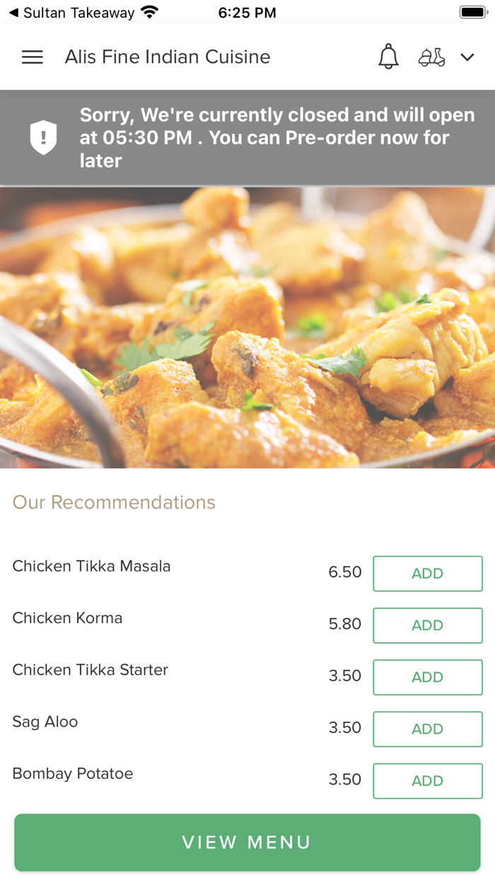 Alis Fine Indian Cuisine.