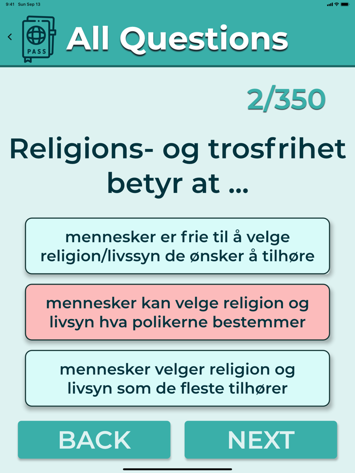 Samfunnsprøve Citizenship test