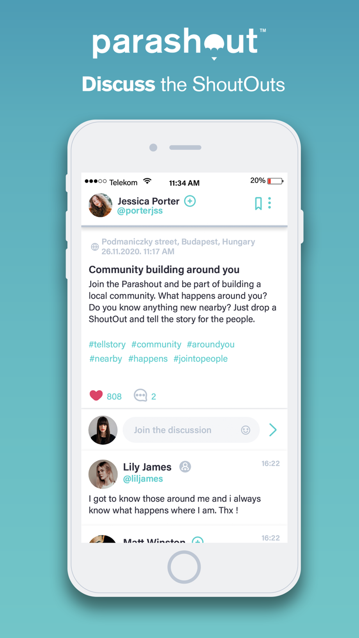 Parashout Local community app