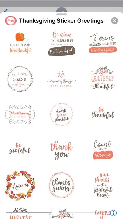 Thanksgiving Sticker Greetings
