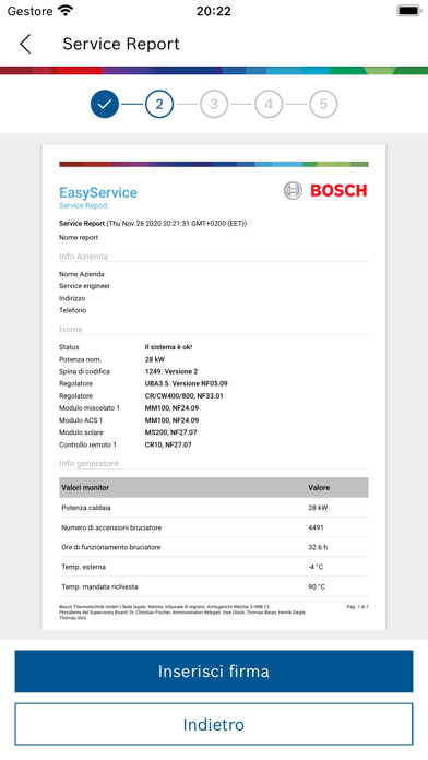 Screenshot of Bosch EasyService5