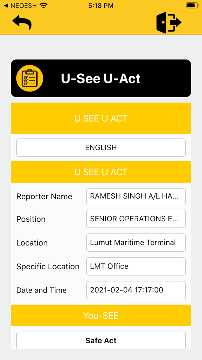 Vault-Lumut Ports U See U Act
