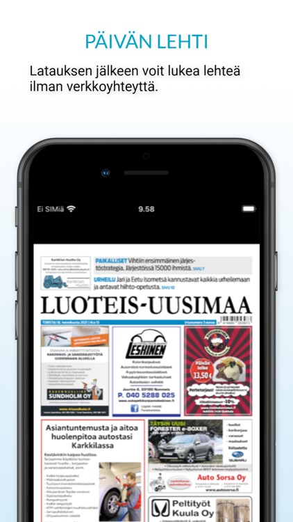 Luoteis-Uusimaa, päivän lehti