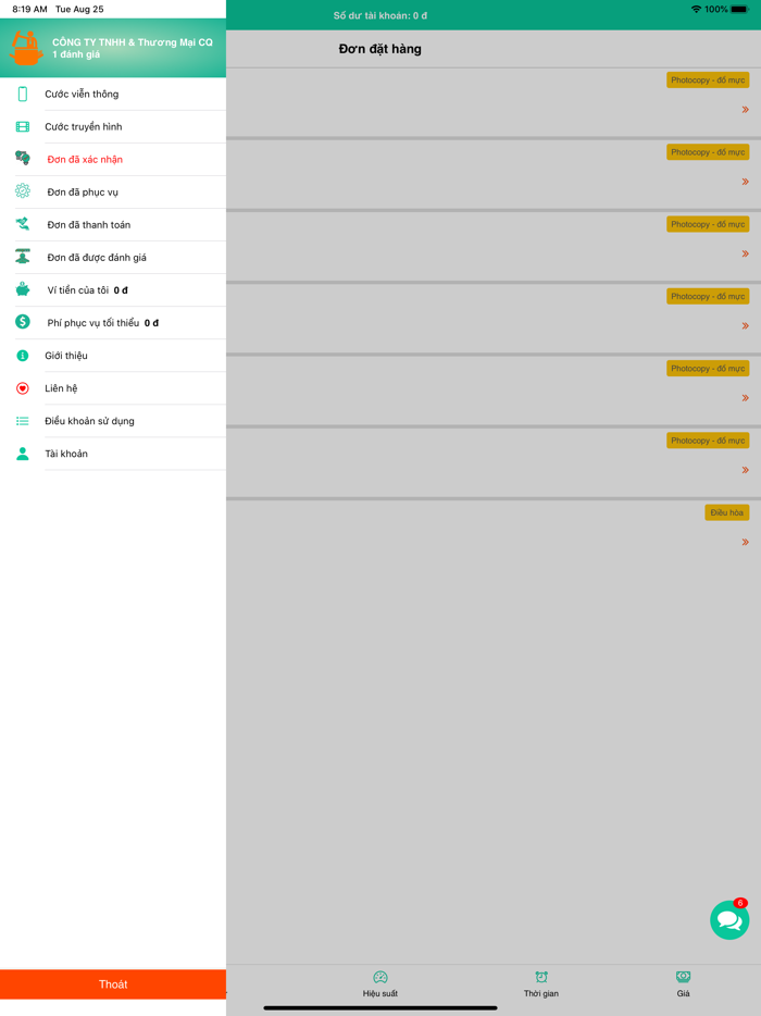 Chợ dịch vụ - nhà cung cấp