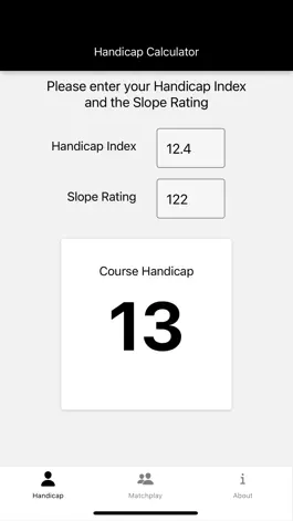 Game screenshot Handicap Calculator mod apk