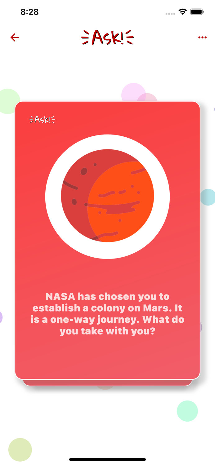 Ask Party card and quiz game