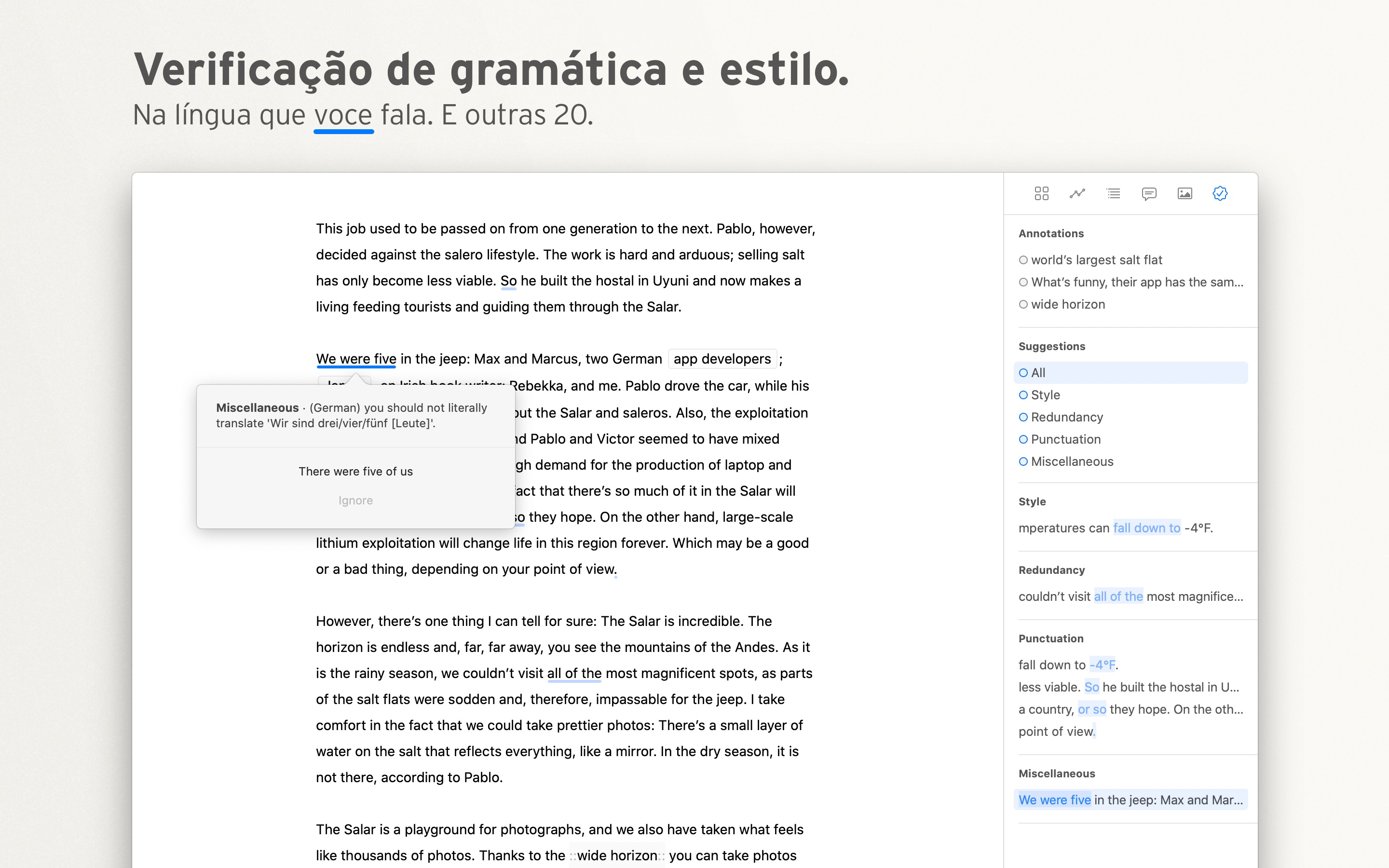 Screenshot do app Ulysses