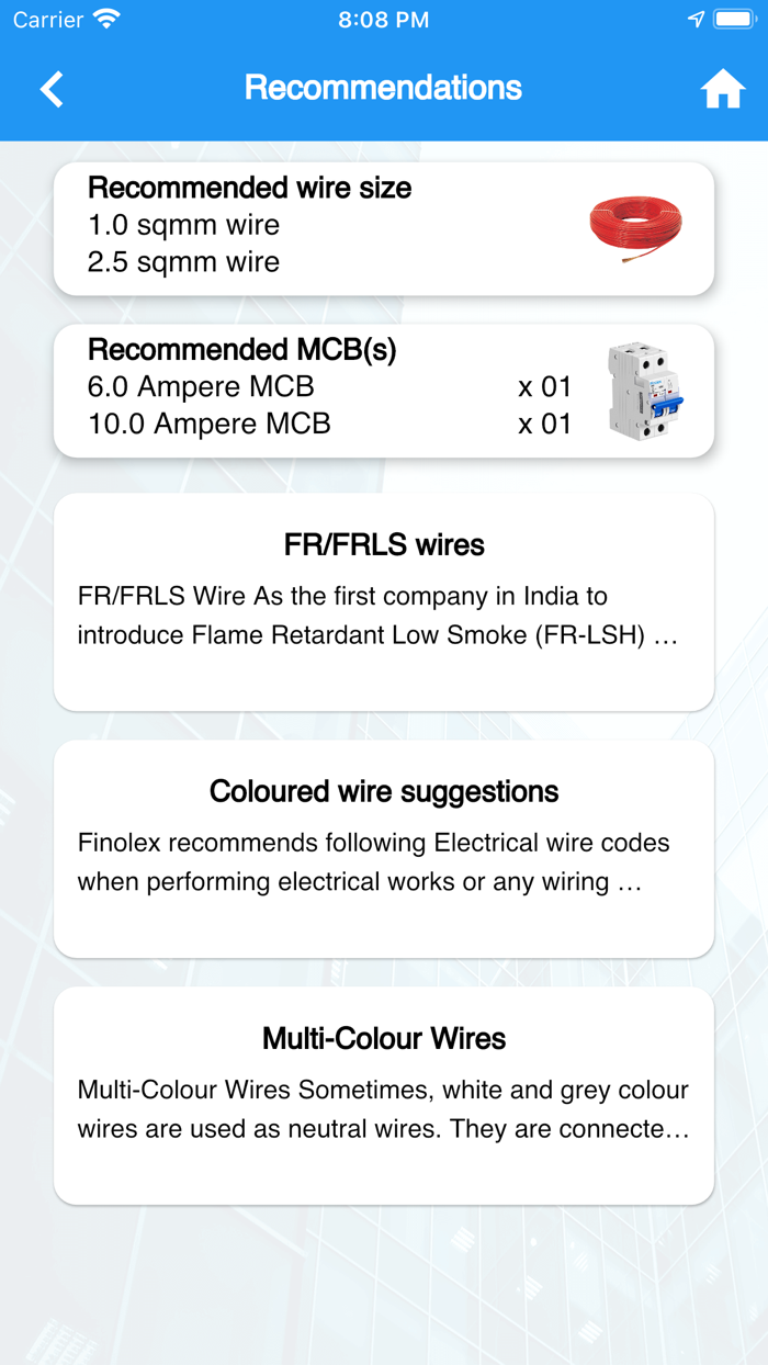 Finolex Cable Calc