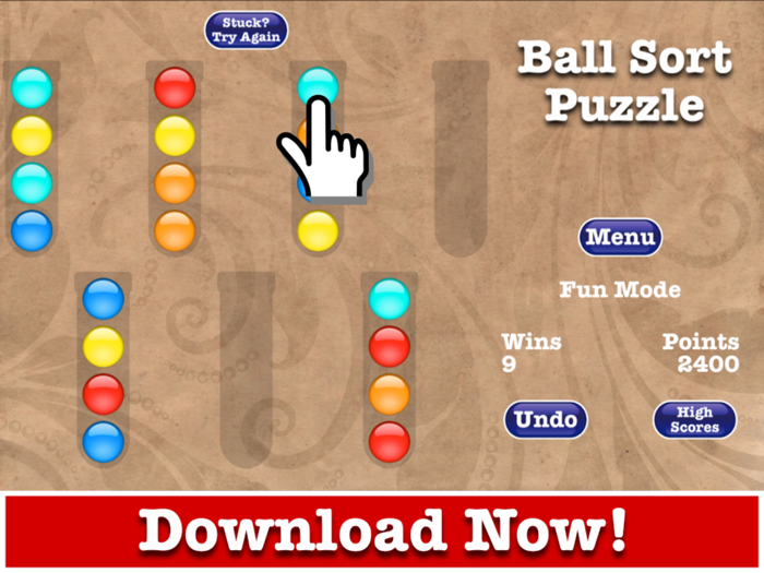 Ball ◯ Sort ◯ Puzzle ◯ Game