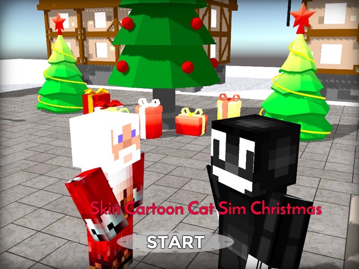 Skin Cartoon Cat Sim Christmas