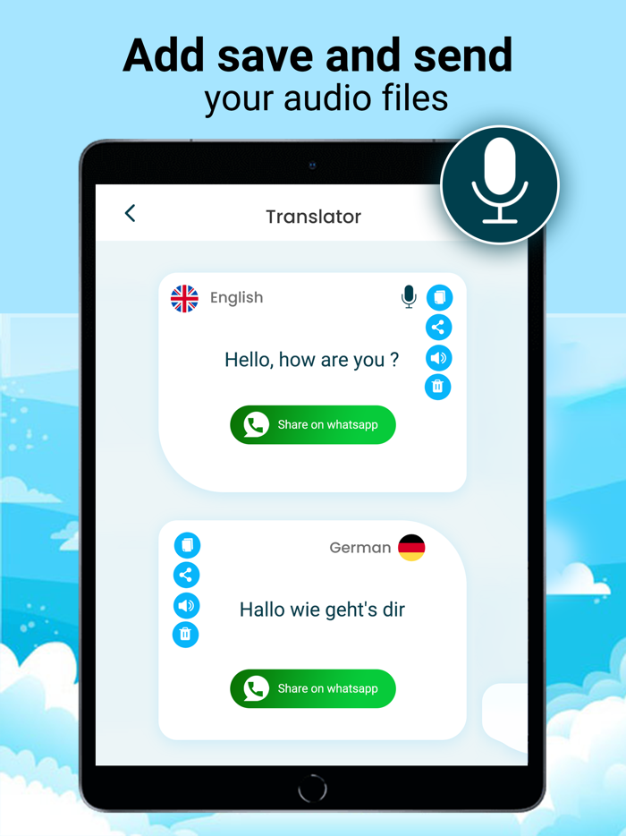 Voice Share in all languages