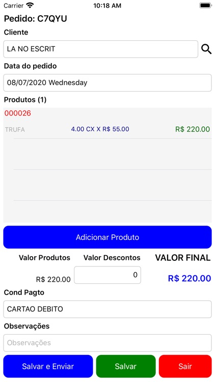 Pedido de Venda
