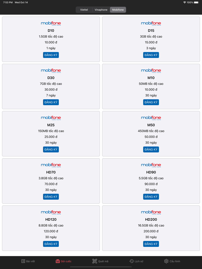 Nạp thẻ cào - Mã QR