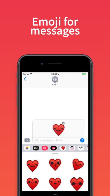 Heart stickers Emojis for text