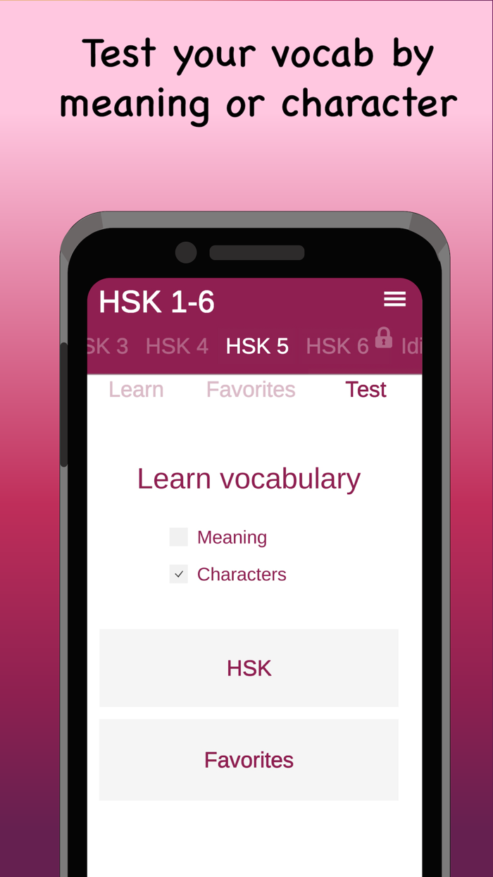 Chines Vocabulary HSK 1-6
