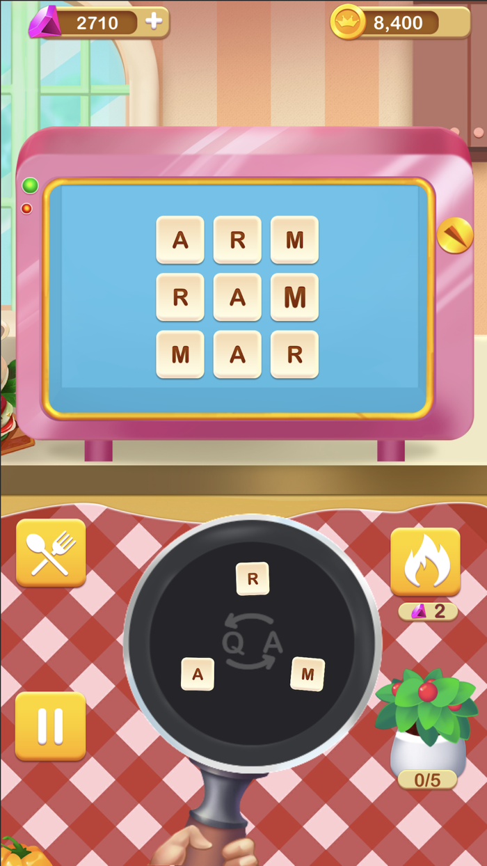 Cross Word-Tasty Food