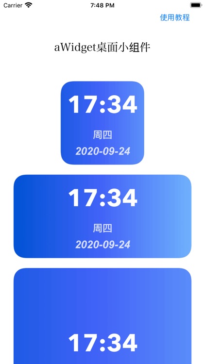 TimeWidget - calendar and time