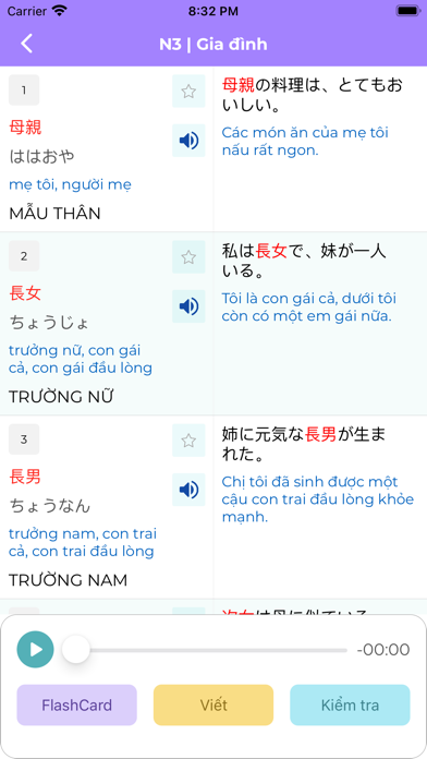Từ Vựng N3 Học Tiếng Nhật JLPT screenshot 2