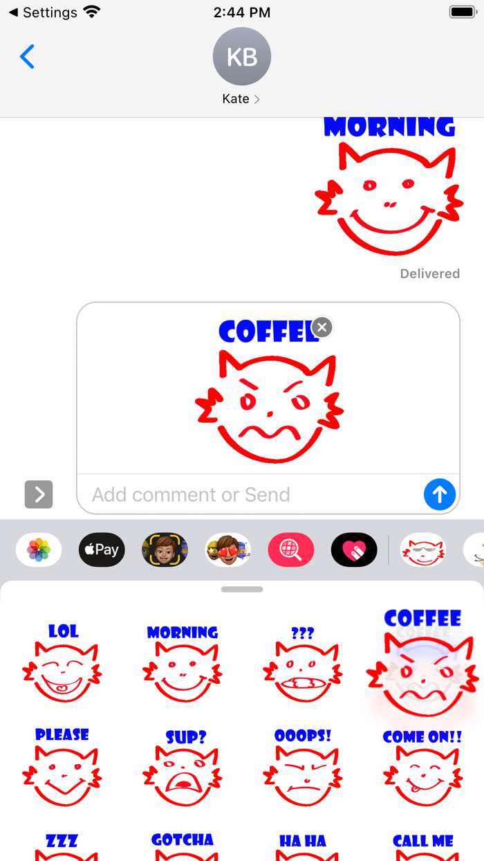 Red CAT Sticker Pack