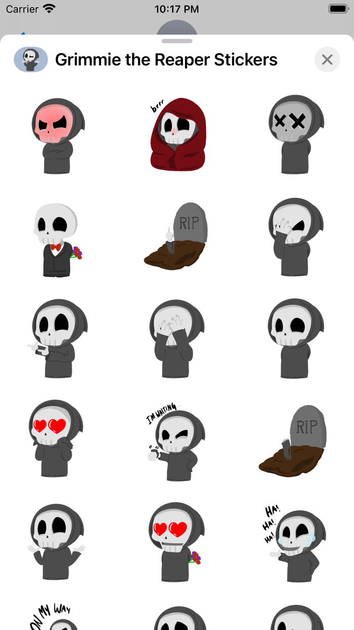 Grimmie the Reaper Stickers