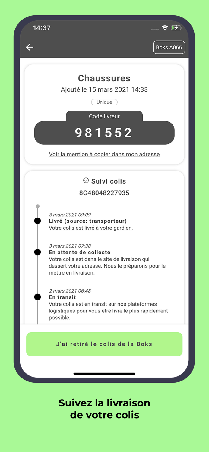 Boks  boite à colis connectée