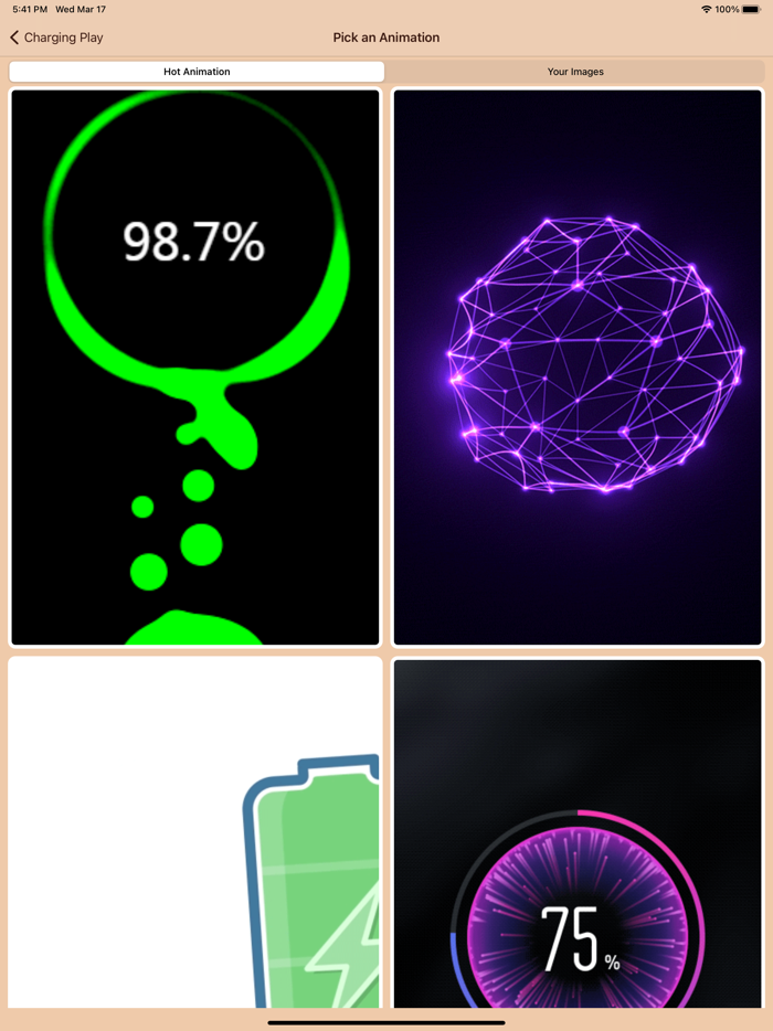 Charging play animation sound