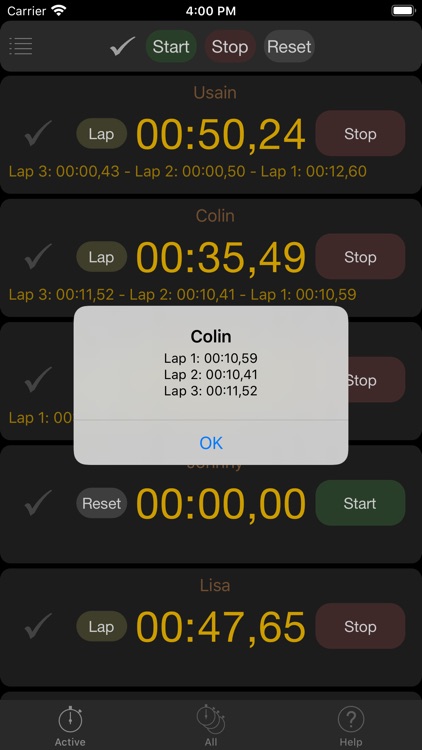 ZiadaTime - multi-stopwatch