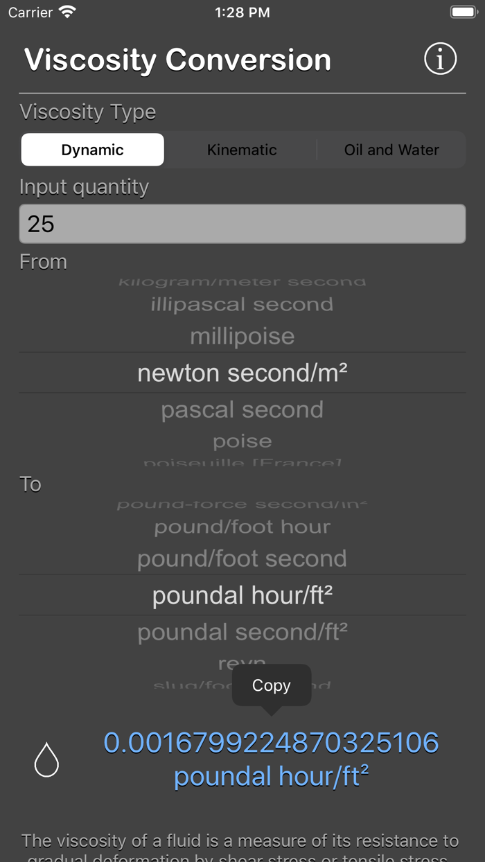 Viscosity Conversion