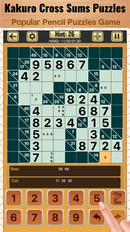 Kakuro Cross Sums Puzzles screenshot-0