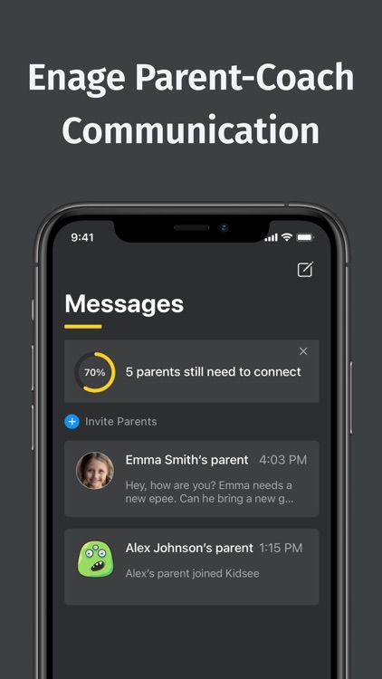 Kidsee: Parent-Coach Messaging