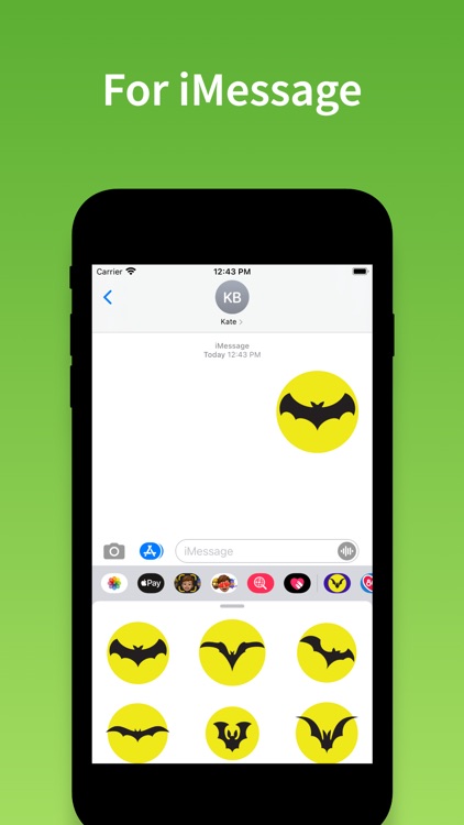 Bat on the Moon stickers emoji