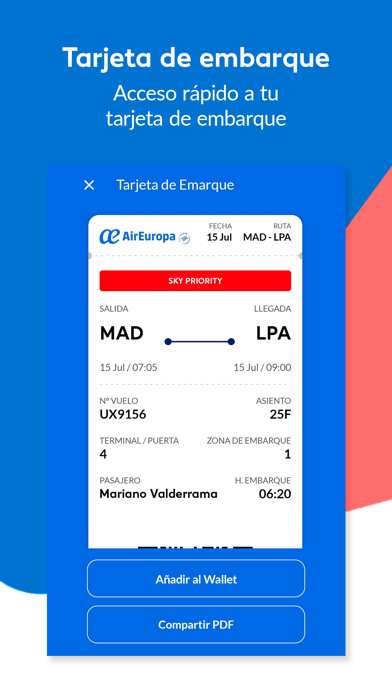Screenshot of AirEuropa for mobile4