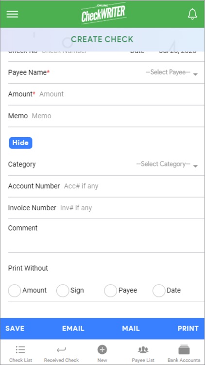 OnlineCheckWriter app screenshot-8